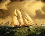 詹姆斯 E 巴特斯沃思 : Schooners Racing off Sandy Hook